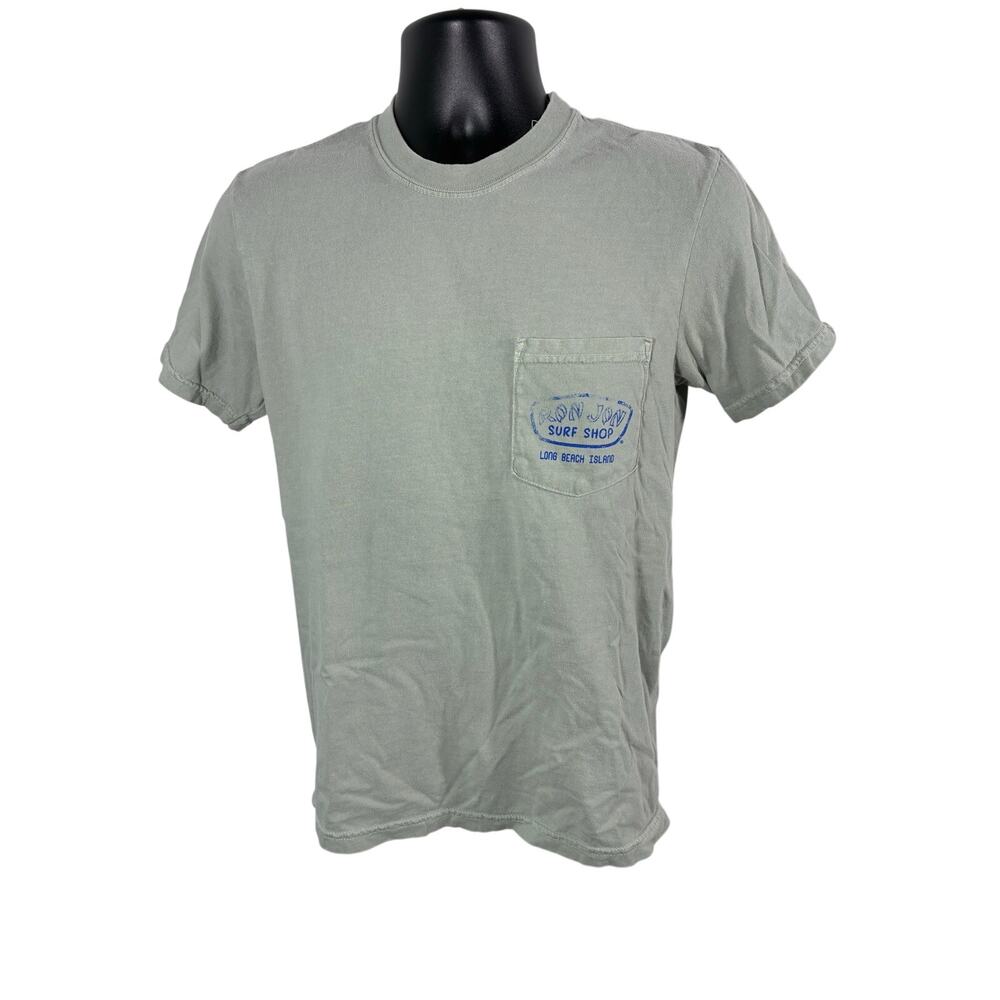 Ron Jon Surf Shop Long Beach Island Pocket T Shirt Small Gray Comfort Colors